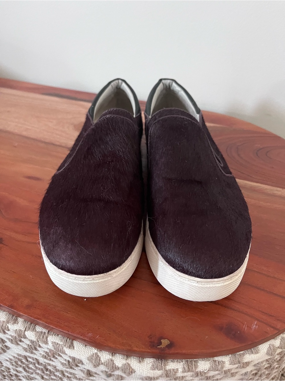 Circus‎ by Sam Edelman Womens Burgundy Calf Hair Slip On Sneakers Size 9.5M